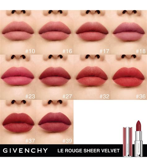 givenchy sheer velvet|givenchy sheer velvet lipstick 18.